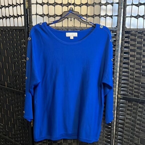Carolyn Taylor Pullover Blue Sweater Size Small - Picture 1 of 9